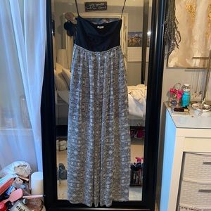 Roxy Printed Strapless Maxi Dress